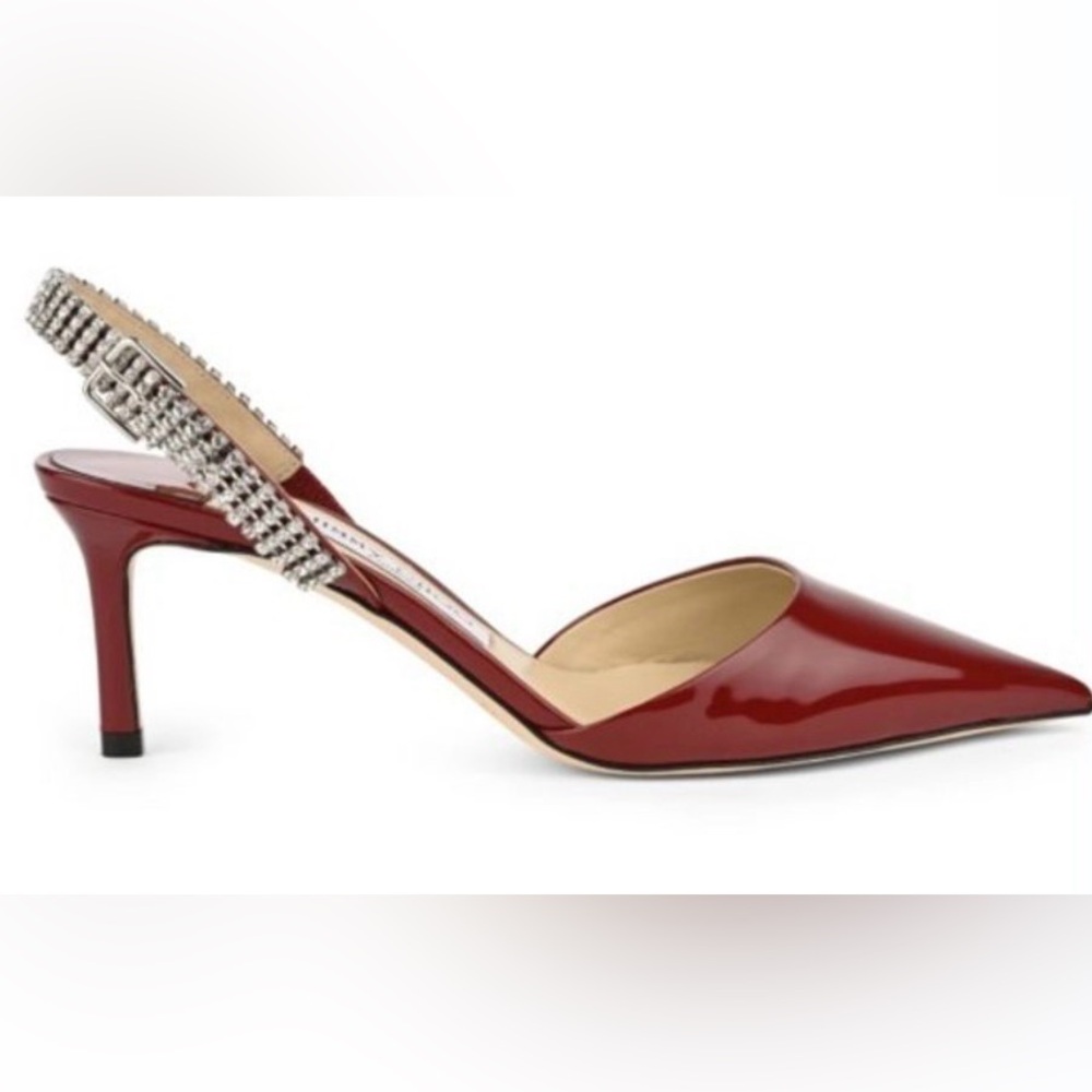 Jimmy Choo Burgundy Slingback Heels